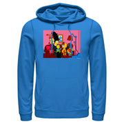 Men's The Simpsons Horror Family Couch  Adult Pull Over Hoodie