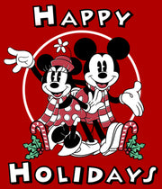 Men's Mickey & Friends Mickey & Minnie Holiday  Adult T-Shirt