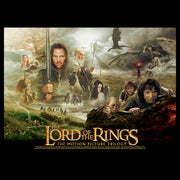 Men's The Lord of the Rings Fellowship of the Ring Trilogy Movie Poster  Adult T-Shirt