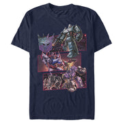 Men's Transformers Decepticons Character Panels  Adult T-Shirt