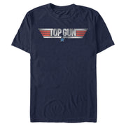 Men's Top Gun Shiny 3D Logo  Adult T-Shirt