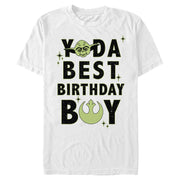 Men's Star Wars Yoda Best Birthday Boy Rebel Logo  Adult T-Shirt