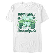 Men's Toy Story St. Patrick's Day Little Green Men Ooooohhh Shenanigans  Adult T-Shirt