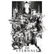 Men's Marvel Eternals Greyscale Poster  Adult Pull Over Hoodie