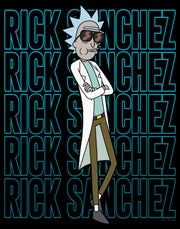 Men's Rick And Morty Rick Sanchez Name Stack  Adult T-Shirt