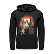 Men's Lost Gods Cat High Five Explosion  Adult Pull Over Hoodie