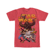 Men's Star Wars Comic Battle Pose  Adult T-Shirt