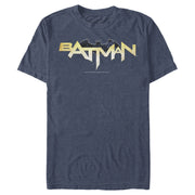 Men's Batman Logo Messy Text  Adult T-Shirt