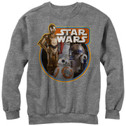 Men's Star Wars The Force Awakens Retro Droids  Adult Sweatshirt