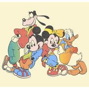 Men's Mickey & Friends Colorful Group Shot Distressed  Adult T-Shirt