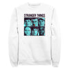 Men's Stranger Things Gang Bleeding Nose Stacked  Adult Sweatshirt