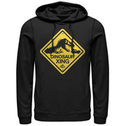 Men's Jurassic Park Dinosaur Crossing Sign  Adult Pull Over Hoodie