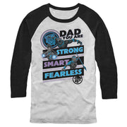 Men's Marvel Dad You are Strong Smart Fearless  Adult Baseball Tee