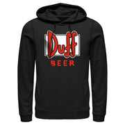 Men's The Simpsons Duff Beer Logo  Adult Pull Over Hoodie