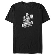 Men's Star Wars: The Mandalorian Grogu and Din Djarin The Dadalorian This is the Way  Adult T-Shirt