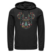 Men's Mickey & Friends Christmas Silhouette  Adult Pull Over Hoodie