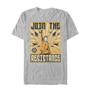 Men's Star Wars The Last Jedi Rey Propaganda Frame  Adult T-Shirt