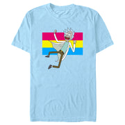 Men's Rick And Morty Pansexual Flag Rick  Adult T-Shirt