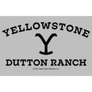 Men's Yellowstone Black Dutton Ranch Black Branding Pocket Logo  Adult T-Shirt