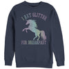 Men's Lost Gods Glitter Breakfast Unicorn  Adult Sweatshirt