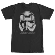 Men's Star Wars The Force Awakens Captain Phasma Distressed Helmet  Adult T-Shirt