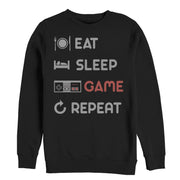 Men's Nintendo Eat Sleep NES Game Repeat  Adult Sweatshirt