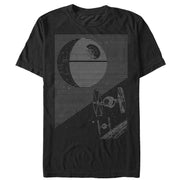 Men's Star Wars Printer Streak Death Star  Adult T-Shirt