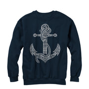 Men's Lost Gods Henna Anchor  Adult Sweatshirt