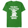 Men's Star Wars: The Mandalorian Grogu St. Patrick's Day Stars Luck is Strong with this One  Adult T-Shirt