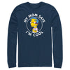 Men's The Simpsons Millhouse My Mom Says I'm Cool  Adult Long Sleeve Shirt