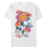 Men's Coco Floral Skeletons  Adult T-Shirt