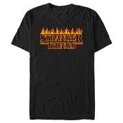 Men's Stranger Things Retro Flame Logo  Adult T-Shirt