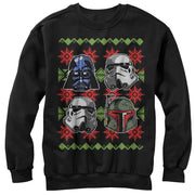 Women's Star Wars Ugly Christmas Empire Helmets  Adult Sweatshirt