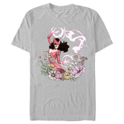 Men's Marvel Floral Scarlet Witch  Adult T-Shirt