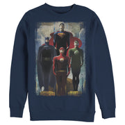 Men's Justice League Hero Artistic Poster  Adult Sweatshirt