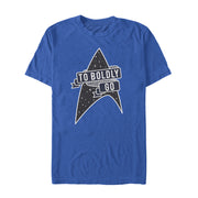 Men's Star Trek To Boldly Go Starfleet  Adult T-Shirt