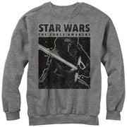 Men's Star Wars The Force Awakens Kylo Ren Distressed  Adult Sweatshirt