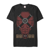 Men's Marvel Halloween Deadpool Cartoon Costume  Adult T-Shirt