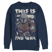 Men's Star Wars: The Mandalorian This Is The Way Mando  Adult Sweatshirt