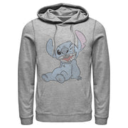 Men's Lilo & Stitch Halftone Smile  Adult Pull Over Hoodie