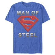 Men's Superman Man of Steel Beveled Logo  Adult T-Shirt