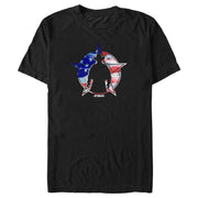 Men's Professional Bull Riders American Flag Cowboy Silhouette  Adult T-Shirt