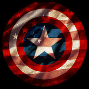 Men's Marvel Captain America Shield Flag  Adult T-Shirt