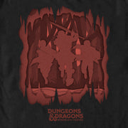 Men's Dungeons & Dragons: Honor Among Thieves Red Silhouettes  Adult T-Shirt