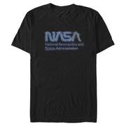 Men's NASA Distorted Computer Text Logo  Adult T-Shirt