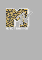 Men's MTV Cheetah Print Logo  Adult Pull Over Hoodie