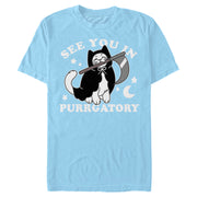 Men's Lost Gods Halloween See You In Purrgatory  Adult T-Shirt