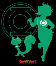 Men's DC League of Super-Pets Green Lantern and Chip Silhouettes  Adult T-Shirt