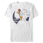 Men's Star Wars Leia I Love You Rebel Logo  Adult T-Shirt