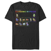 Men's R.I.P. Rainbows in Pieces Periodic Table of Unicorns  Adult T-Shirt